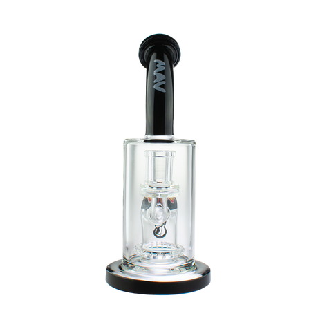 MAV Glass Reversal Wig Wag Ufo Bent Neck Dab Rig with Borosilicate Glass, front view on white background