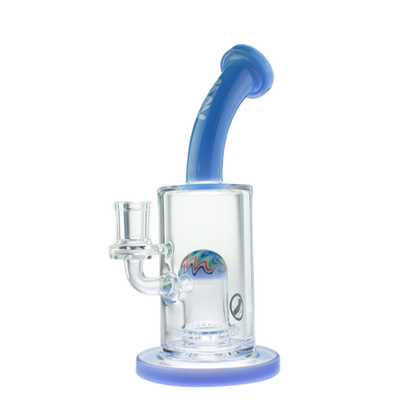 MAV Glass Reversal Wig Wag Ufo Bent Neck Dab Rig in Lavender - Front View