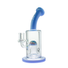MAV Glass Reversal Wig Wag Ufo Bent Neck Dab Rig in Lavender - Front View