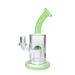 MAV Glass Reversal Wig Wag UFO Dab Rig in Slime Green with Bent Neck, Front View