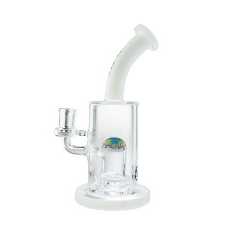 MAV Glass Reversal Wig Wag UFO Bent Neck Dab Rig with 14mm Joint, Front View on White