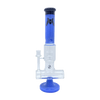 MAV Glass Slitted Inline Rim Ufo Perc Bong in Lavender, Borosilicate Glass, Front View