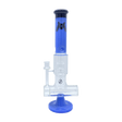 MAV Glass Slitted Inline Rim Ufo Perc Bong in Lavender, Borosilicate Glass, Front View
