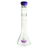 MAV Glass 15" Beaker Bong with Purple UFO Percolator and Slitted Puck - Front View