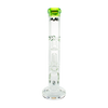 MAV Glass 15" Single To UFO Straight Bong with Showerhead Percolator, Borosilicate Glass, Front View