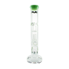 MAV Glass Single to UFO Straight Bong in Sea Foam with Showerhead Percolator, Front View