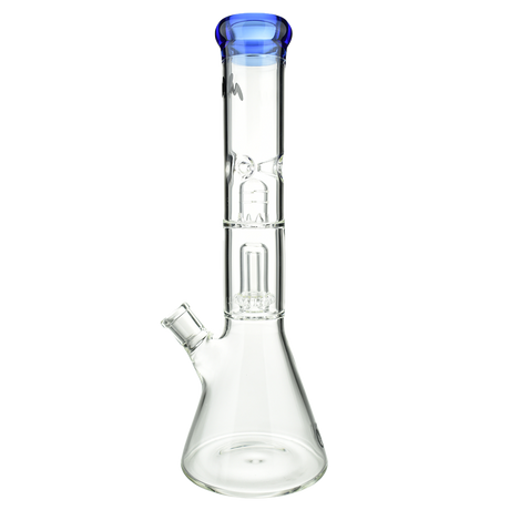 MAV Glass Single UFO Beaker Bong in Ink Blue with Clear Glass, Front View on White Background