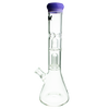 MAV Glass Single UFO Beaker Bong in Purple with 18-19mm Joint Size, Front View on White Background