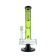 MAV Glass 14" Slitted Inline Reversal Wig Wag Top Bong with In-Line Percolator, Front View