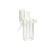 MAV Glass Splashproof Showerhead Ash Catcher 14mm/45° on white background, clear glass with percolator