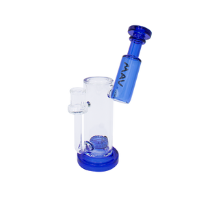 MAV Glass Sylmar Side Car Bubbler in Ink Blue with Glass on Glass Joint, Front View