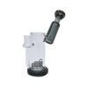 MAV Glass Sylmar Side Car Bubbler in Smoke, 6" Beaker Design with Glass on Glass Joint