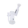 MAV Glass Sylmar Side Car Bubbler in White - 6" Beaker Design with Glass on Glass Joint