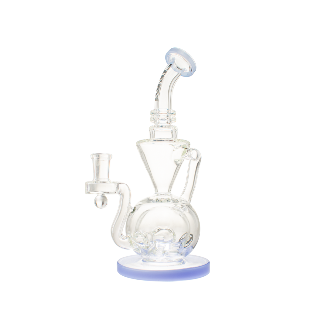 MAV Glass The Avalon Recycler Dab Rig in Lavender - 10" with Glass on Glass Joint