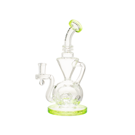 MAV Glass The Avalon Recycler Dab Rig - Clear with Green Accents, Glass on Glass Joint