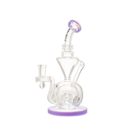 MAV Glass The Avalon Recycler Dab Rig in Purple with Beaker Design and Glass on Glass Joint