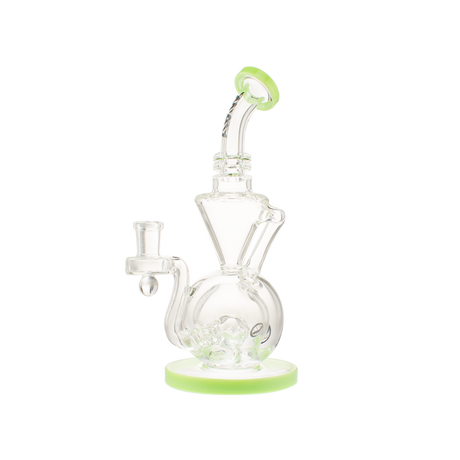 MAV Glass The Avalon Recycler Dab Rig in Slime variant, front view on white background