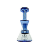 MAV Glass The Balboa Mini Rig in Blue, Beaker Design, 6" Tall, 14mm Female Joint, Front View