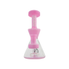 MAV Glass The Balboa Mini Rig in Pink, Front View, 6" Beaker Design with Glass on Glass Joint