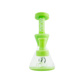 MAV Glass The Balboa Mini Rig in Slime - 6" Beaker Dab Rig with Glass on Glass Joint