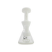 MAV Glass The Balboa Mini Rig in White - Front View of Beaker Design Dab Rig with Glass on Glass Joint