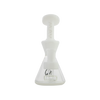 MAV Glass The Balboa Mini Rig in White - Front View of Beaker Design Dab Rig with Glass on Glass Joint