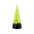 MAV Glass The Beacon 2.0 Dab Rig in Ooze color, front view with 90-degree joint and 7" height