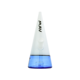 MAV Glass The Beacon Dab Rig in Ink Blue and White with 45 Degree Joint, Front View