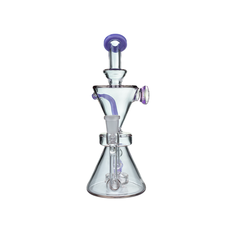 MAV Glass The Beverly SUBTL Collab Hourglass Recycler in Purple - Front View