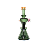 MAV Glass The Beverly Hourglass Recycler in Transparent Black Orange with 14mm Female Joint