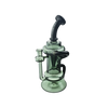 MAV Glass The Big Bear Recycler Dab Rig in Black, 9.5" with Honeycomb Percolator, Front View