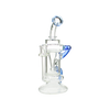 MAV Glass The Big Bear Recycler in Blue - 9.5" Honeycomb Percolator Dab Rig Front View