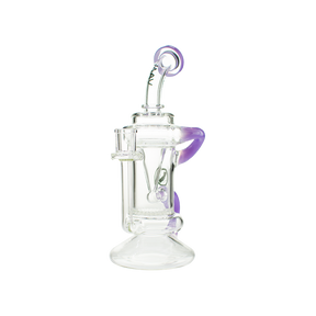 MAV Glass The Big Bear Recycler in Purple with Honeycomb Percolator and Glass on Glass Joint