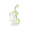 MAV Glass The Big Bear Recycler Dab Rig in Slime - 9.5" with Honeycomb Percolator - Front View