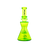 MAV Glass The Chico Rig in neon green, 7" tall beaker design dab rig with glass on glass joint