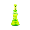 MAV Glass The Chico Rig in neon green, 7" tall beaker design dab rig with glass on glass joint