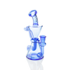 MAV Glass The Elsinore Recycler Dab Rig in Ink Blue with Vortex Percolator - Front View