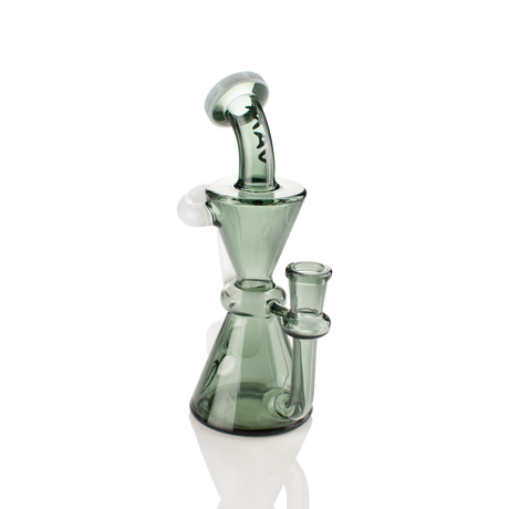 MAV Glass The Elsinore Recycler in Transparent Black, 7.5" with Vortex Percolator - Front View