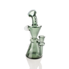 MAV Glass The Elsinore Recycler in Transparent Black, 7.5" with Vortex Percolator - Front View