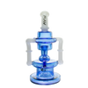 MAV Glass The Griffith Ink Blue Bent Neck Recycler with Slitted Puck Design, 8" Height