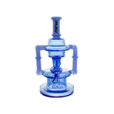 MAV Glass The Griffith Microscopic Slitted Puck Bent Neck Recycler in Lavender and Blue