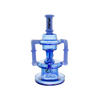 MAV Glass The Griffith Microscopic Slitted Puck Bent Neck Recycler in Lavender and Blue