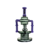 MAV Glass The Griffith Microscopic Slitted Puck Bent Neck Recycler in Purple and Smoke