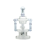 MAV Glass The Griffith Microscopic Slitted Puck Bent Neck Recycler in Transparent Purple