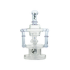 MAV Glass The Griffith Microscopic Slitted Puck Bent Neck Recycler in Transparent Purple