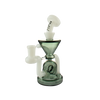MAV Glass The Humboldt Mini Dab Rig in Black and White with Cyclone Percolator, Front View