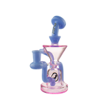 MAV Glass The Humboldt Mini Dab Rig in Lavender and Pink, Front View with Hole Diffuser and Vortex Percolator