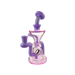 MAV Glass The Humboldt Mini Dab Rig in Purple Milk and Pink, 7.5" with Hole Diffuser, Front View