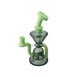 MAV Glass The Humboldt Mini Dab Rig in Slime and Smoke variant with Vortex Percolator - Front View