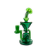 MAV Glass The Humboldt Mini Dab Rig in Teal, with Vortex Percolator, Front View on White